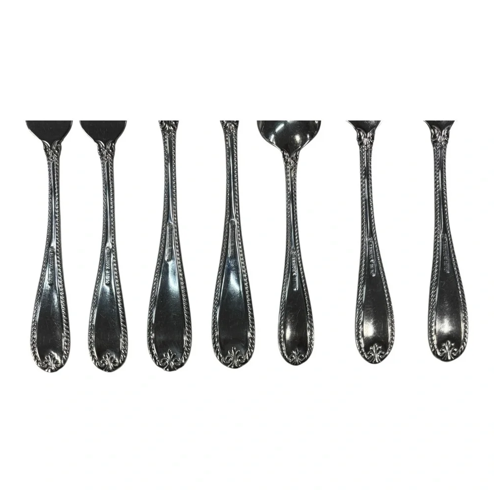 7 - Lenox Tudor Bead Augusta Forks Spoons 18/10 Stainless Steel Flatware